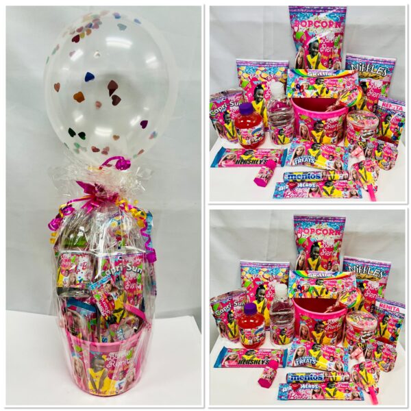 Fully Personalized Bucket/Gift Box/Gift Basket - (with Confetti Balloon)