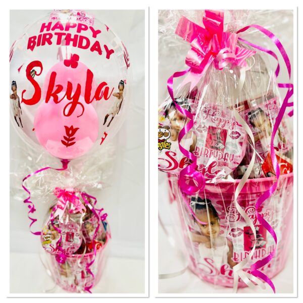 Personalized Bucket/Gift Box With Bubble Balloon