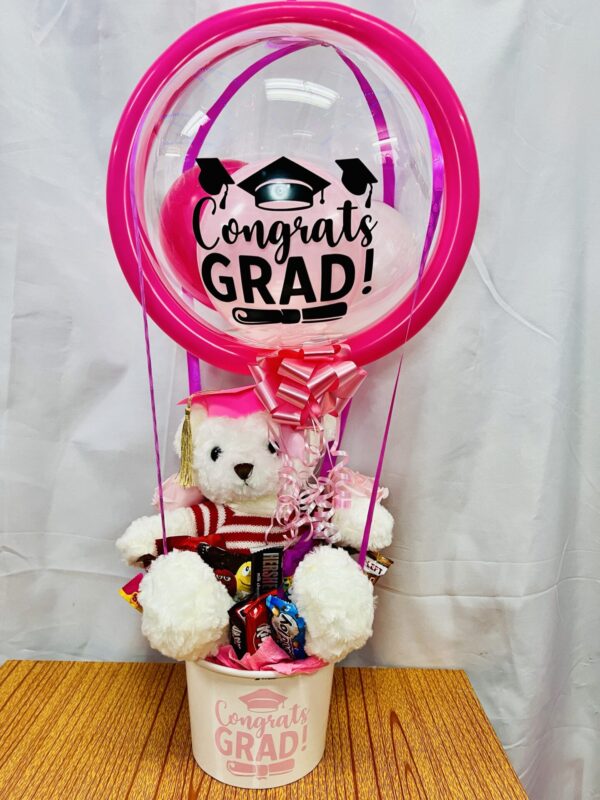 Candy Bouquet Teddy Bear Hot Air Balloon Arrangement