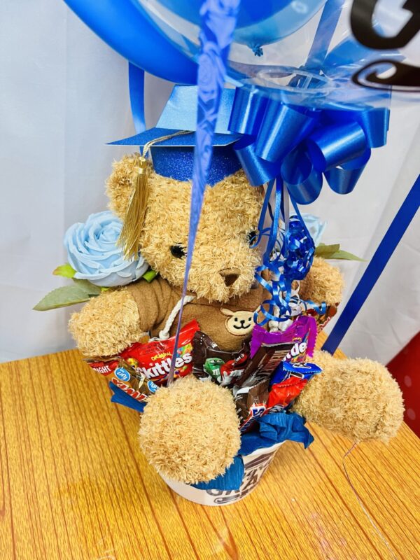 Candy Bouquet Teddy Bear Hot Air Balloon Arrangement