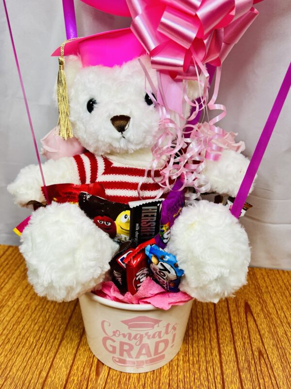 Candy Bouquet Teddy Bear Hot Air Balloon Arrangement