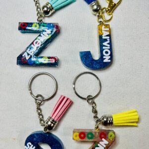 Custom Letter Resin Keychain