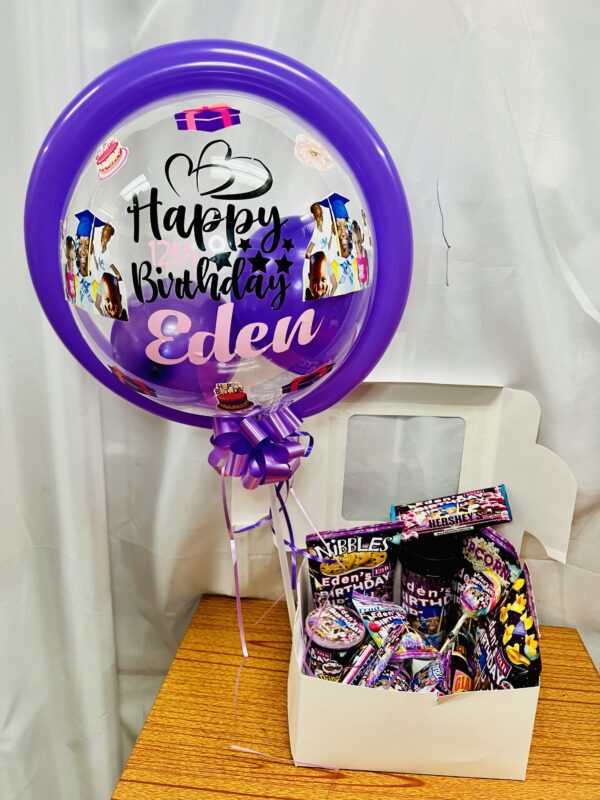 img_3664 Fully Personalized Bucket/Gift Box/Gift Basket - (with Personalized Bubble Balloon)