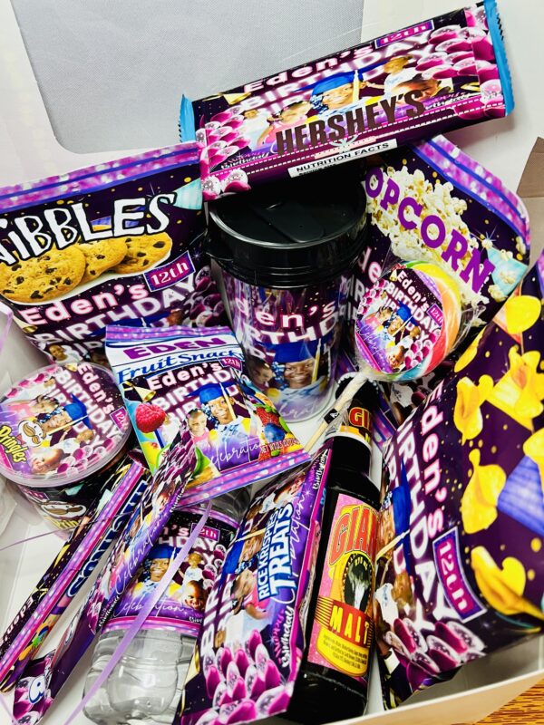 img_3665 Fully Personalized Bucket/Gift Box/Gift Basket - (with Personalized Bubble Balloon)