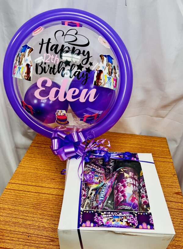img_3670 Fully Personalized Bucket/Gift Box/Gift Basket - (with Personalized Bubble Balloon)