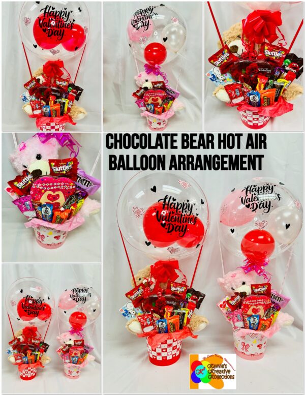 Chocolate Bear Hot Air Balloon Arrangement