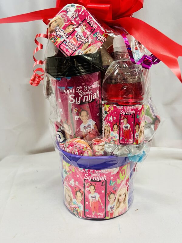 Personalized Bucket/Gift Box/Gift Basket filled with Personalized Acrylic Tumbler -  (with confetti balloon)