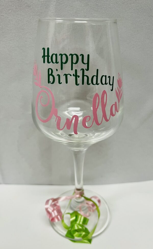 Personalized Wineglass with Stem