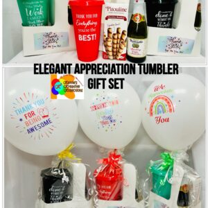 Elegant Appreciation Tumbler Gift Set with Cider & Chocolates