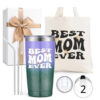 Best Mom Ever Gift Box – Tote Bag & 20oz Tumbler Set – Unique Mother’s Day Present