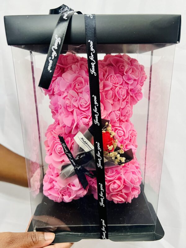 Rose Bear Pink Held Timeless Rose Bear