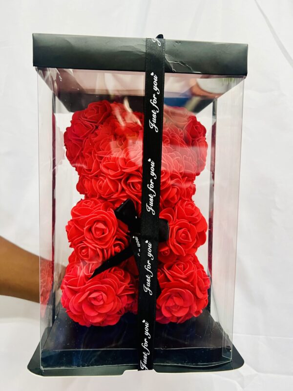 Rose Bear Red Held Timeless Rose Bear