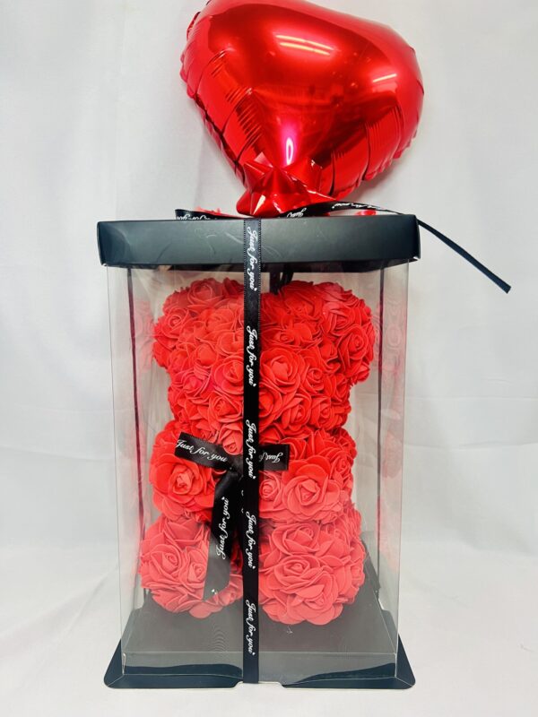 Rose Bear Red with Balloon Rose Bear