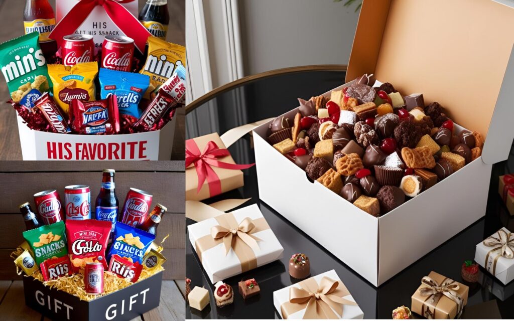 Dad's Snack Attack Homemade snack gift box for dad with favorite treats