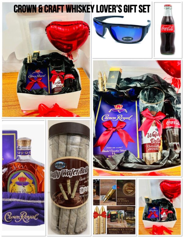 Crown & Craft Whiskey Lover’s Gift Set – Premium Father’s Day Bundle