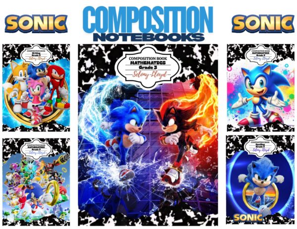 5 Personalized Composition Notebook