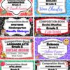 Composition Notebook Labels Personalized Composition Notebook Labels