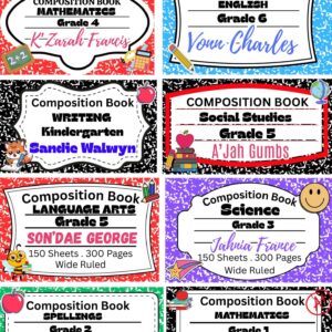 Personalized Composition Notebook Labels