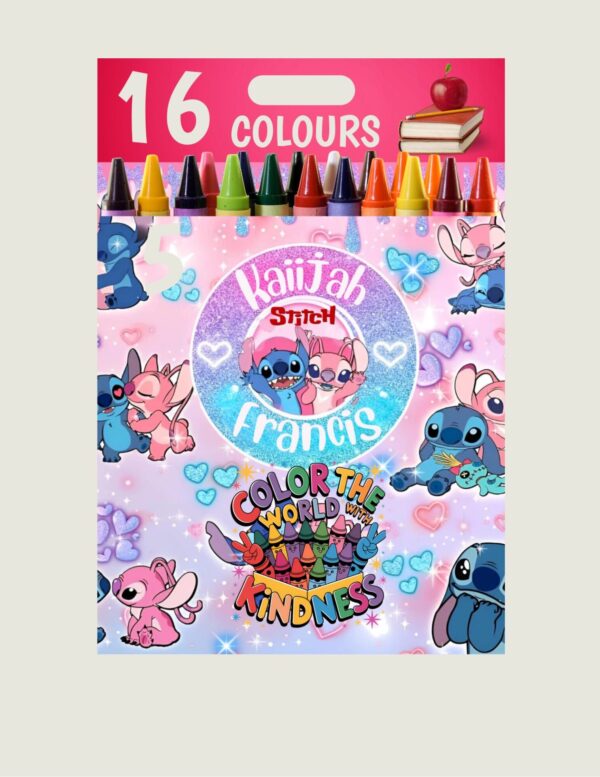 personalized box of crayons