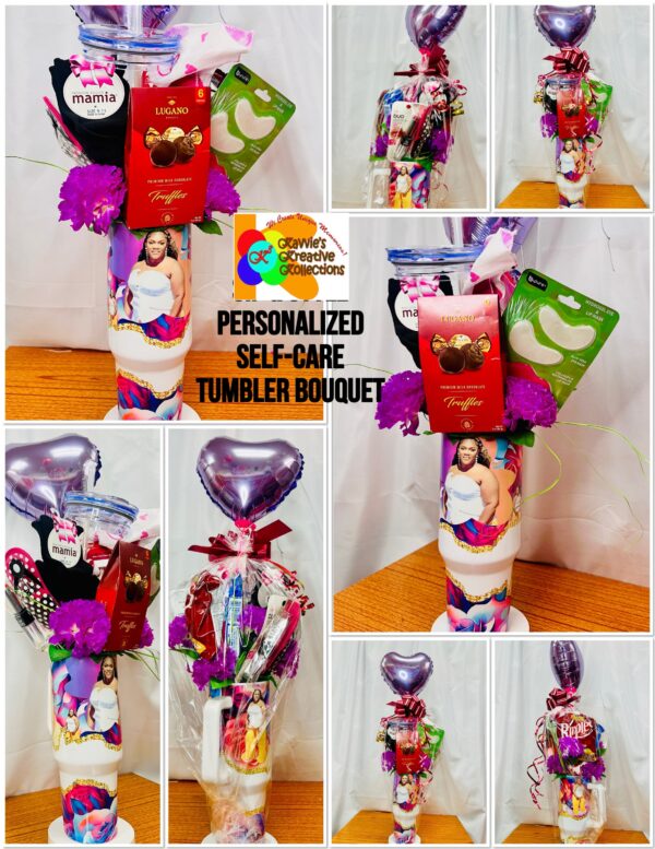 Sip & Style Personalized Self-Care Tumbler Bouquet
