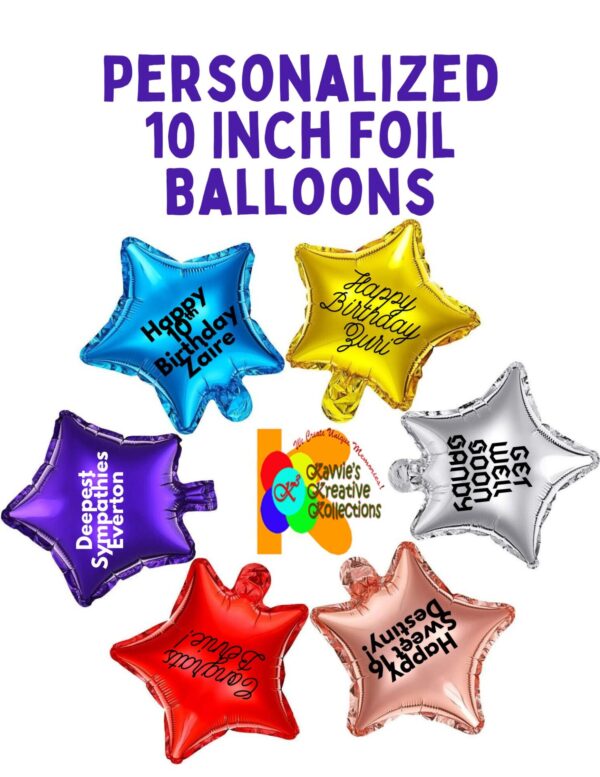 Personalized Foil Balloons Personalized 10 inch Foil Balloons