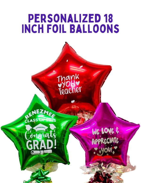 2 Personalized Foil Balloons