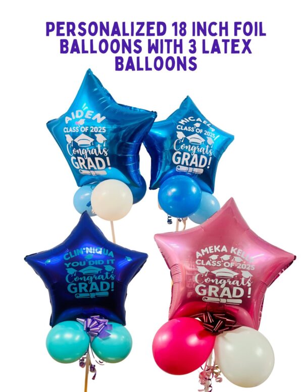 3 Personalized Foil Balloons
