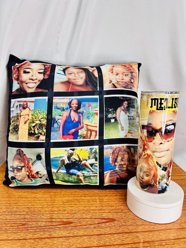 Personalized Tumbler, Cushion & Bubble Balloon Gift Set