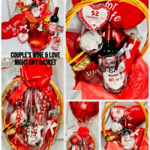 Couple’s Wine & Love Night Gift Basket