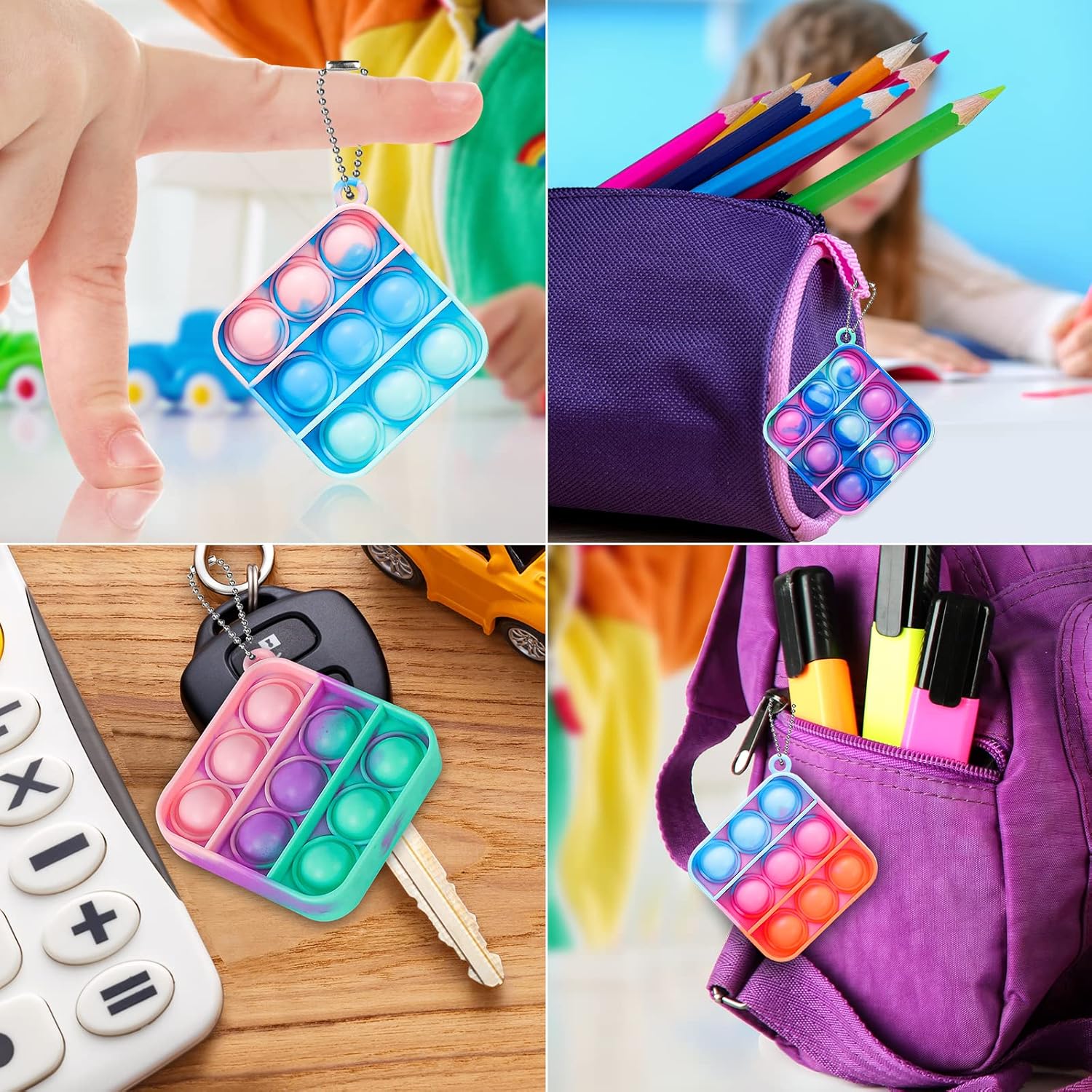 Pop Fidget Keychains