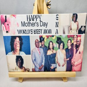 Personalized Easel Photo Frame with Wooden Stand