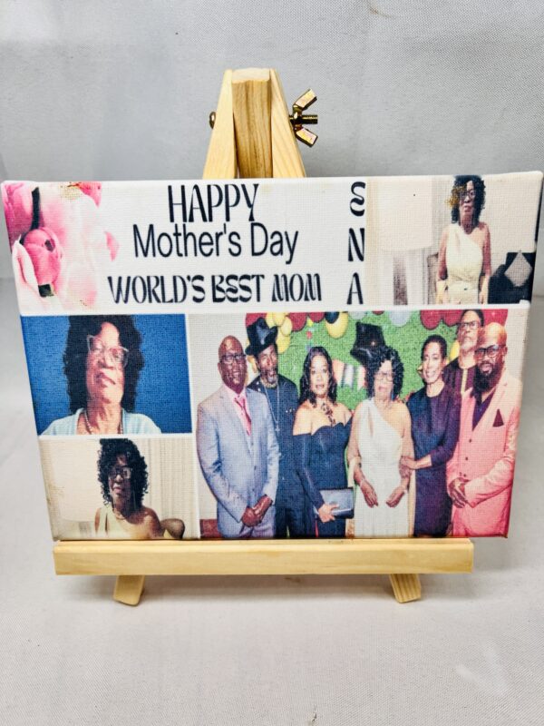 Personalized Easel Photo Frame with Wooden Stand