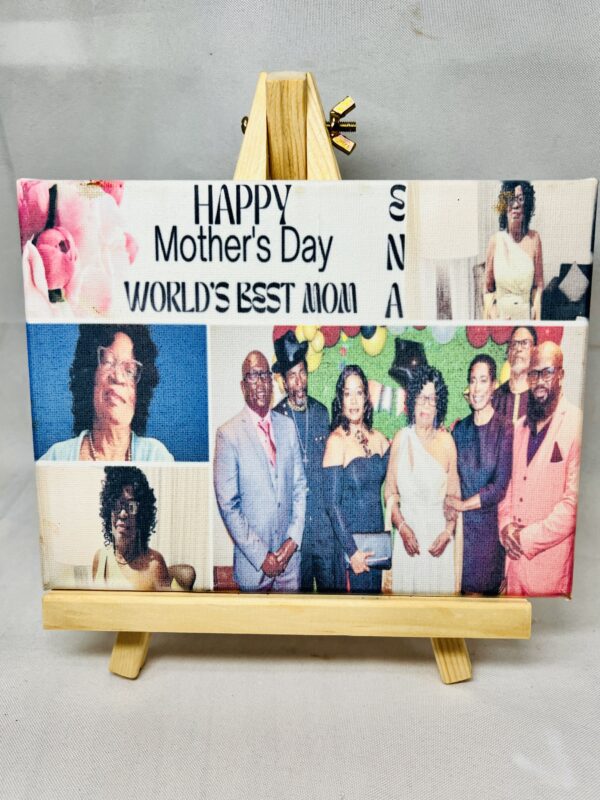 Personalized Easel Photo Frame with Wooden Stand