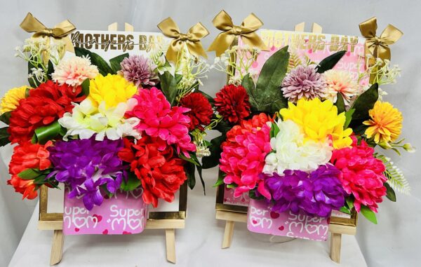 Vibrant Bloom Easel Bouquet