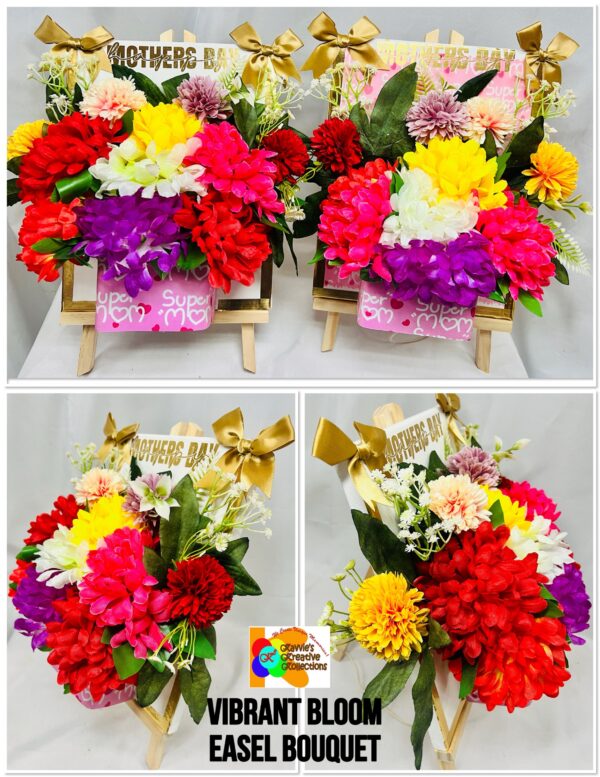 Vibrant Bloom Easel Bouquet