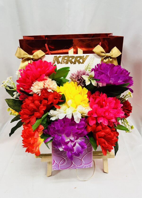 img_8332 Vibrant Bloom Easel Bouquet