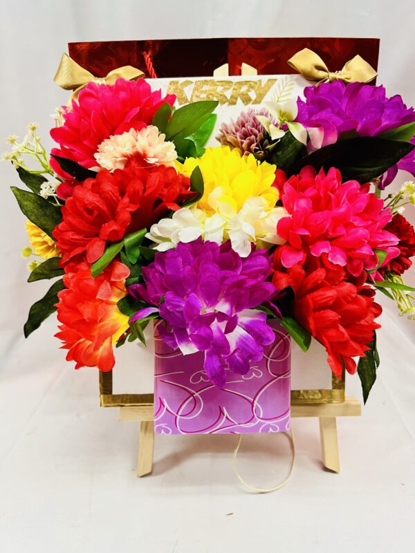 img_8333 Vibrant Bloom Easel Bouquet