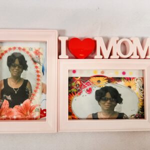 I Love Mom Double Photo Frame Display