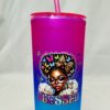 Motivational Gradient Tumbler with Straw