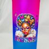 Motivational Gradient Tumbler with Straw