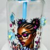Motivational Blue Glass Can Tumbler