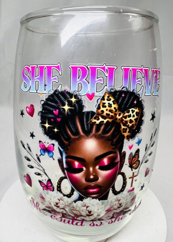 Motivational Stemless Wine Glass
