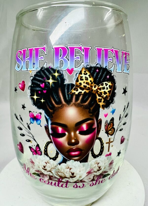 Motivational Stemless Wine Glass