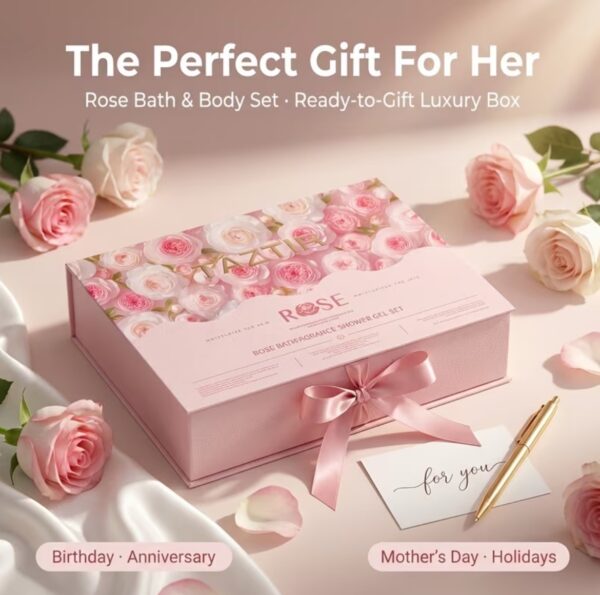 Luxury Rose Bath & Body Care Gift Set