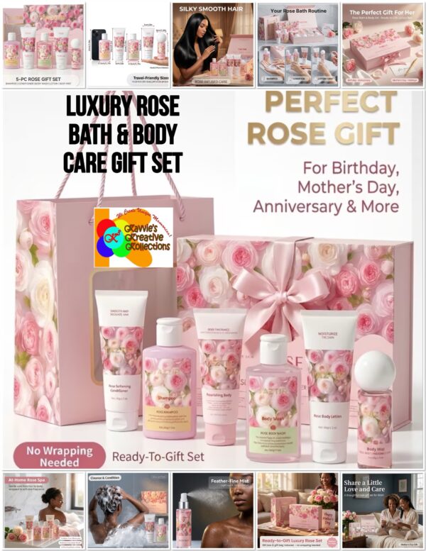 Luxury Rose Bath & Body Care Gift Set