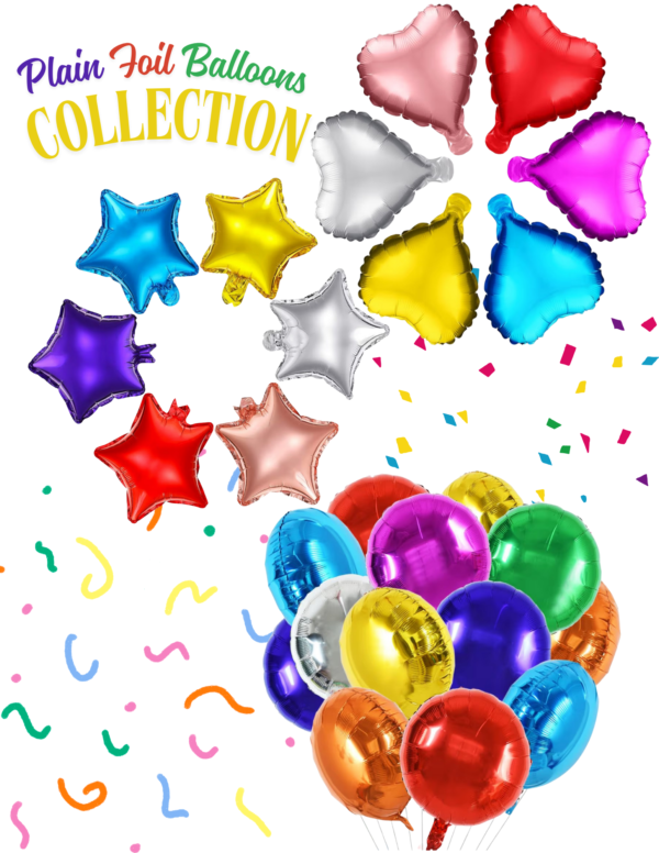 Plain Foil Balloons Collection Plain Foil Balloons Collection