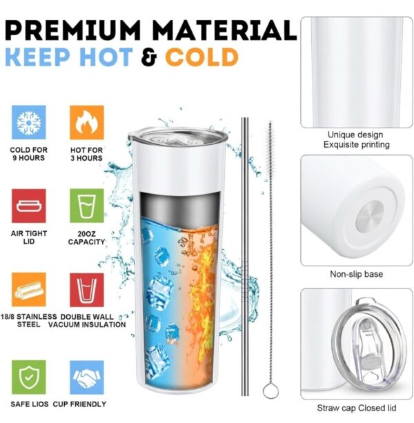 Teacher Appreciation 20 oz Stainless Steel Double-Walled Tumbler Collection