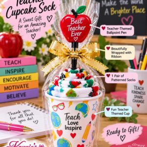Teacher Cupcake Socks Gift