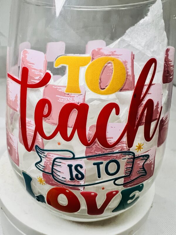 Teacher Appreciation Printed Wineglasses