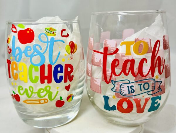 Teacher Appreciation Printed Wineglasses